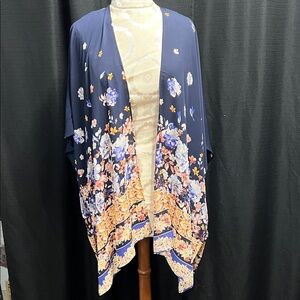 Maurices Navy Kimono with Floral